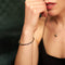 Laura Ferini Donella - Dames Armband - 18K Wit Verguld - Zilverkleurig Bangle - Diameter 6,2 cm