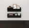 vidaXL - Wandschappen - 2 - st - 60x11,5x18 - cm - bewerkt - hout - hoogglans - zwart