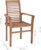 vidaXL - Eetkamerstoelen - stapelbaar - massief teakhout - bruin (2 stuks)