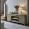 Riviera Maison Tafellamp wit marmer modern - Brielle ronde lampenvoet met ribbel voor woonkamer of slaapkamer