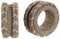 Servetring DKD Home Decor Natuurlijk Jute Mangohout 6 x 3 x 6 cm 4 Onderdelen