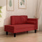 vidaXL - Chaise - longue - met - kussens - en - bolster - kunstleer - wijnrood