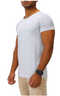 JOE FRANKS T-shirt High V-hals Grijs Melange – Slim Fit – Maat XL