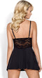 Obsessive Babydoll Setje Met Kant - Zwart - L/XL
