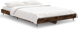 vidaXL - Bedframe - zonder - matras - hout - gerookt - eikenkleurig - 120x190 - cm
