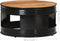 vidaXL - Salontafel - 68x68x36 - cm - massief - acaciahout - zwart
