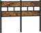 vidaXL - Hoofdbord - 120 - cm - ijzer - en - bewerkt - hout - gerookt - eikenkleurig