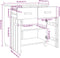 vidaXL - Dressoir - HAMAR - 79x40x80 - cm - massief - grenenhout - wit