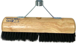 Synx Tools Bezem Los Zaalveger Paardenhaar 30cm met versteviging houder - bezems - Paardenhaar/kamerveger 30cm - Zachte bezems - Zonder Steel
