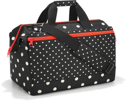 Reisenthel Allrounder L Pocket - Reistas - 32L - 9 vakken - Mixed Dots Zwart/Wit/Oranje