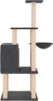 vidaXL - Kattenmeubel - met - sisal - krabpalen - 132 - cm - donkergrijs