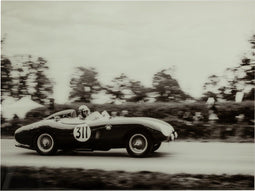 J-Line Wanddeco Racewagen Getemperd Glas Zwart/Wit