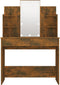 vidaXL - Kaptafel - met - LED-verlichting - 96x40x142 - cm - gerookt - eikenkleur