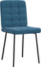 vidaXL - Eetkamerstoelen - 2 - st - fluweel - blauw