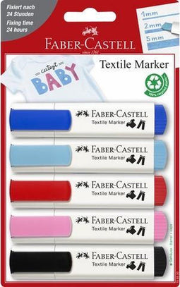 Faber-Castell textielmarkers - Baby - 5 stuks - FC-159530