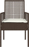 vidaXL - Tuinstoelen - 2 - stuks - met - Kussens - Bruin - Poly - Rattan