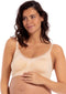 MAGIC Bodyfashion Fancy Mama - Borstvoedingsbeha - Beugelloos met uitneembare pads - Latte/Wit