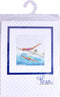 Thea Gouverneur - Borduurpakket met telpatroon - 3036A - Voorgesorteerde DMC Garens - Zwemmen - Aida - 16 cm x 17 cm - DIY Kit