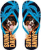 Slipper Berner Sennen - Flip Flop - Diverse dieropdrukken - Zwart blauw