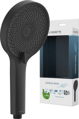 SCHÜTTE SAMOA RAIN Handdouche - Douchekop ø 13 cm -3 Standen - Mat Zwart