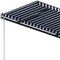 vidaXL - Luifel - vrijstaand - handmatig - uittrekbaar - 350x250 - cm - blauw - en - wit