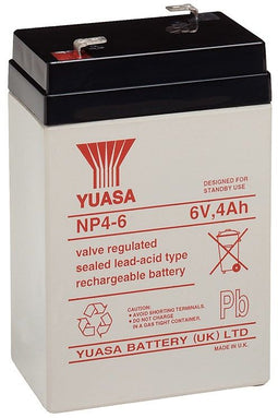 Yuasa NP4-6 - Accu - Lood-zuur 6V - Hoogte 105,5mm (1x)
