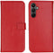 Selencia Samsung Galaxy A15 - Echt Lederen Bookcase - 3 Pashouders - Rood