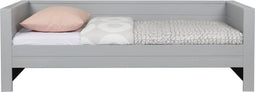 WOOOD Dennis Bedbank Excl Lade - Grenen - Betongrijs - 219x73x101