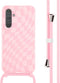 iMoshion Hoesje Geschikt voor Samsung Galaxy A54 (5G) Hoesje Met Koord - iMoshion Siliconen design hoesje met koord - Roze / Retro Pink