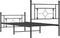 vidaXL - Bedframe - met - hoofd- - en - voeteneinde - metaal - zwart - 100x190 - cm