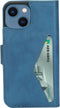 Mobiparts iPhone 13 Mini - Classic Wallet Case - Ruimte voor pasjes - Steel Blue