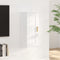 vidaXL - Wandkast - 35x34x90 - cm - bewerkt - hout - wit