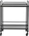 Serveringsvagn DKD Home Decor Zwart Metaal Kristal 60,5 x 40,5 x 75,5 cm