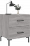 vidaXL - Nachtkastje - 40x35x47,5 - cm - bewerkt - hout - grijs - sonoma - eikenkleur