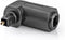 Nedis TosLink-Adapter - TosLink Male - Toslink Female - 90° Gehoekt - ABS - Zwart - 10 Stuks - Polybag