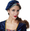 Dressforfun Bevallige jonkvrouw XXL - Verkleedkostuum - Blauw fluweel met gouden accenten