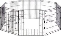 Beeztees Ted - Puppyren - 8 panelen 60x60 cm - Met deur - Grijs (8 stuks)