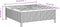 vidaXL - Parasolvoetbedekking - 70x70x25 - cm - poly - rattan - acaciahout - grijs