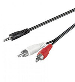 Audio-video cable 0.5 m 3.5 mm stereo plug> 2 x cinch plug