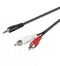 Audio-video cable 0.5 m 3.5 mm stereo plug> 2 x cinch plug