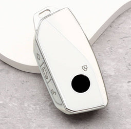 Autosleutel hoesje - TPU Sleutelhoesje - Sleutelcover - Autosleutelhoes - Geschikt voor Nieuwe BMW modellen - wit - F4 - BMW 1- serie, BMW 2- serie, BMW 3- serie, BMW 4- serie, BMW 5- serie, BMW 6- serie, BMW 7- serie, BMW 8- serie BMW X1, BMW X2,