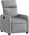 Fauteuil verstelbaar stof lichtgrijs