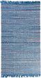 BESNI - Laagpolig vloerkleed - Marineblauw - 140 x 200 cm - Katoen