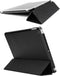 Selencia Tablet Hoes Geschikt voor iPad 8 (2020) 8e generatie / iPad 7 (2019) 7e generatie / iPad 9 (2021) 9e generatie - Selencia Kesia Slang Trifold Bookcase - Zwart