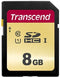 Transcend 500S - SDHC UHS-I U3 - 8GB - Lezen 95MB/s Schrijven 60MB/s