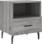 vidaXL - Nachtkastje - 40x35x47,5 - cm - bewerkt - hout - grijs - sonoma - eikenkleur