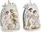 Kerststal set DKD Home Decor Gouden Crème Hars Multicolour (18 x 9 x 25,5 cm) (2 Stuks)