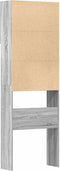 vidaXL - Wasmachinekast - 64x24x190 - cm - bewerkt - hout - grijs - sonoma - eikenkl