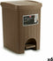 Pedal bin Stefanplast Elegance Brown Plastic 20 L 27,5 x 38,5 x 31 cm (6 Units)
