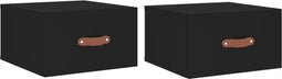 vidaXL - Nachtkastjes - 2 - st - wandgemonteerd - 35x35x20 - cm - zwart
